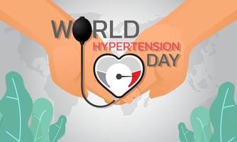 World Hypertension day is observed every year on May 17th. vector
