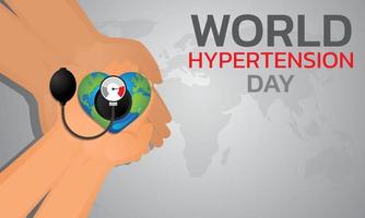 World Hypertension day is observed every year on May 17th. vector