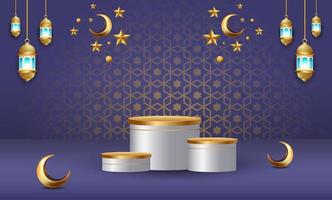 Ilustración de diseño de fondo de banner de ramadan kareem vector