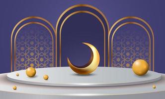 Ilustración de diseño de fondo de banner de ramadan kareem vector