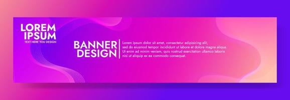 Abstract Colorful Fluid Wave Banner Template vector