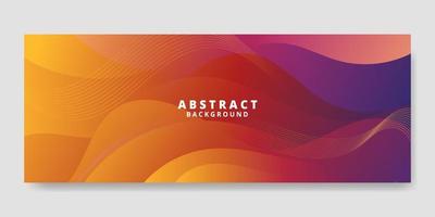 Abstract Orange Fluid Wave Banner Template vector