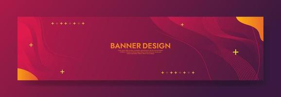 Abstract Red Fluid Wave Banner Template vector