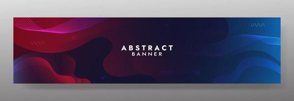 Abstract  Fluid Wave Banner Template vector