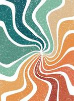 Groovy background with spiral stripes. Abstract retro print, wallpaper, template for posters, cards, etc. EPS 10 vector