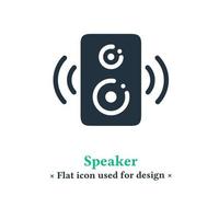 Speaker icon isolated on a white background, Speaker symbol for web and mobile apps. vector