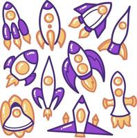 Rocket Doodle Illustration vector