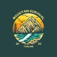 Mountain Survival Illustration vector