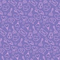 Outline Love Pattern Background vector