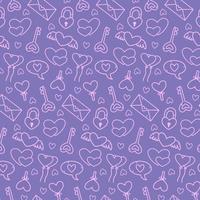 Outline Love Pattern Background vector