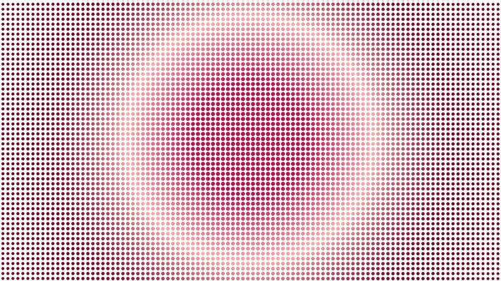 Halftone Background Design Template with Big Ellipse Shape Element, Pop Art, Abstract Dots Pattern Illustration, Vintage Texture, Pink Purple Violet Gradation, Radial Gradient, Polka-dotted