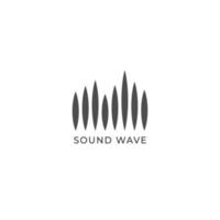 logotipo visual de espectro de ondas de audio, vector de diseño de barra de espectro nítido, plantilla de logotipo de audio, blanco y negro