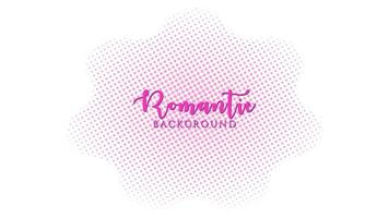 plantilla de diseño de fondo de medio tono, arte pop, ilustración de patrón de puntos abstractos, elemento de textura retro, forma redondeada, gradación violeta rosa, color romántico, día de San Valentín, lunares vector