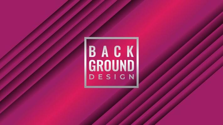 Diagonal stripes line pattern with blank space vector illustration. Abstract ribbed background design template. Magenta Violet gradient color theme.