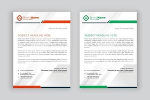 business corporate letterhead design template vector