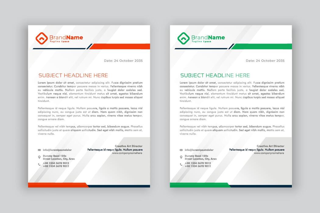 Corporate Letterhead Vector Art, Icons, and Graphics for