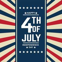 Happy 4th of july american independence day background vector