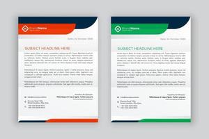 business corporate letterhead design template vector