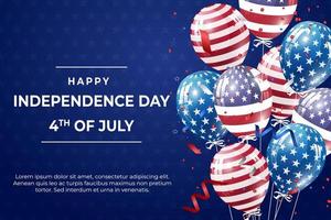 Happy 4th of july american independence day background vector