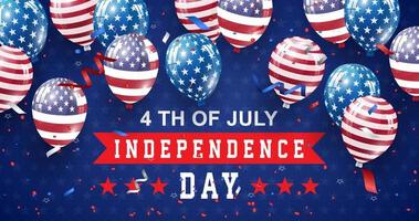 feliz 4 de julio día de la independencia de américa vector