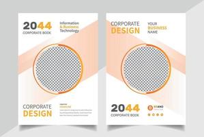 Brochure or flyer layout template, annual report cover design background vector