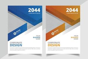 Brochure or flyer layout template, annual report cover design background vector