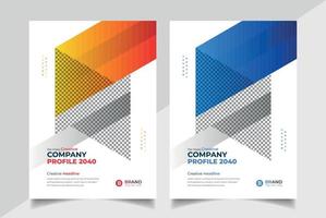 Corporate business book cover design or annual report or booklet Vector Template