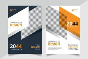 diseño de portada de libro de negocios corporativos o informe anual o plantilla de vector de folleto