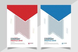 Corporate business book cover design or annual report or booklet Vector Template