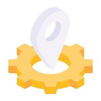 Location setting premium isometric icon vector