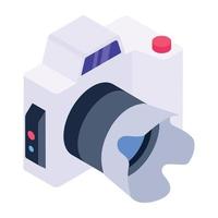 A modern isometric icon of camera vector