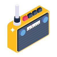 Isometric icon of radio is up for premium use vector