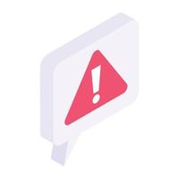 An isometric icon of message failed vector