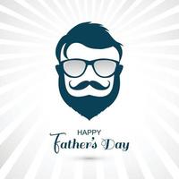Happy fathers day man face greeting card background vector