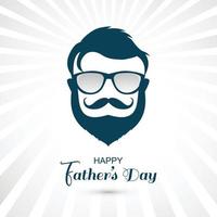 Fondo de tarjeta de felicitación de cara de hombre de feliz día de padres vector