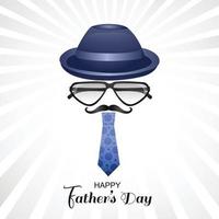 Happy fathers day wishes greeting card background vector