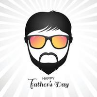 Happy fathers day beautiful face card background vector