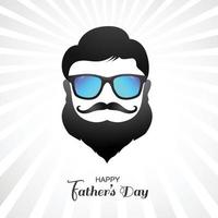 Happy fathers day beautiful face card background vector