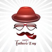 Happy fathers day wishes card celebration background vector