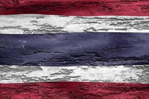 3D-Illustration of a Thailand flag - realistic waving fabric flag photo