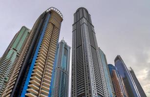 Luxury modern skyscrapers in the center of Dubai city. United Arab Emirates. photo