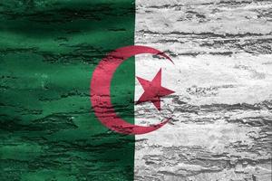 Algeria flag - realistic waving fabric flag photo