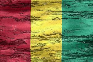 Guinea flag - realistic waving fabric flag photo