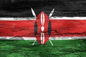 3D-Illustration of a Kenya flag - realistic waving fabric flag photo