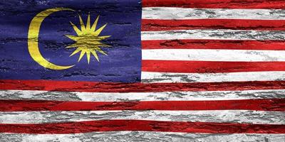 3D-Illustration of a Malaysia flag - realistic waving fabric flag photo