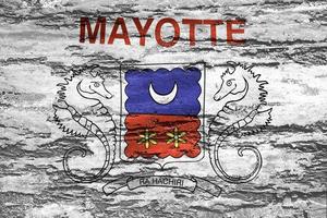 3D-Illustration of a Mayotte flag - realistic waving fabric flag photo