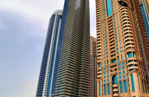 Luxury modern skyscrapers in the center of Dubai city. United Arab Emirates. photo