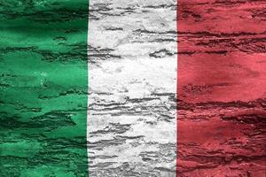 Ilustración 3D de una bandera de Italia - bandera de tela ondeante realista foto