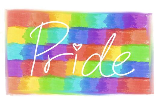 Lgbt community symbol in rainbow colors. Abstract painting background. Watercolor rainbow. Background in the colors of the LGBT flag. photo