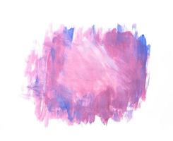 Abstract watercolor pink and blue draw using a brush on white paper, watercolor background. photo